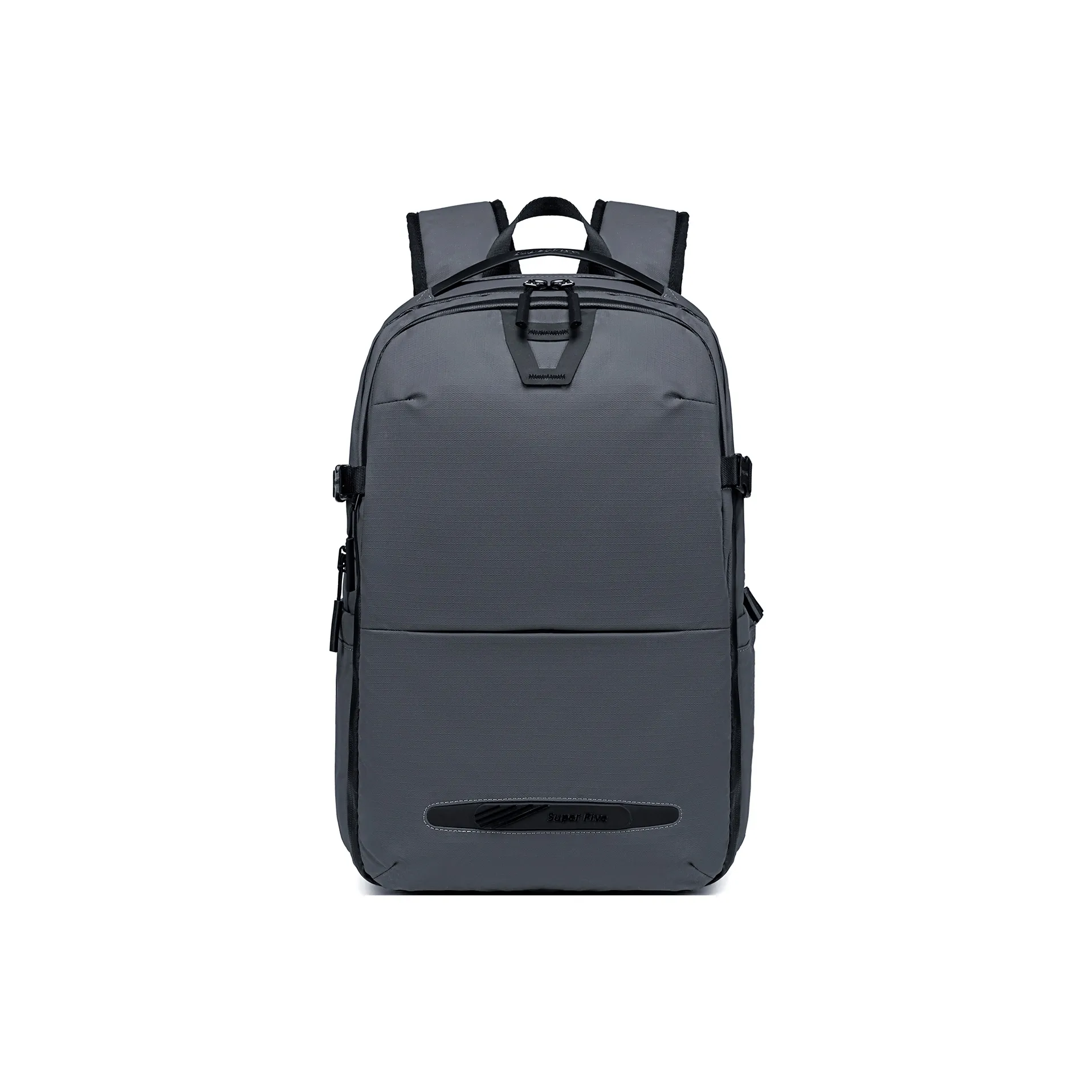 Super Five Polyester Backpack Unisex Black/Ecru/Gray/Blue