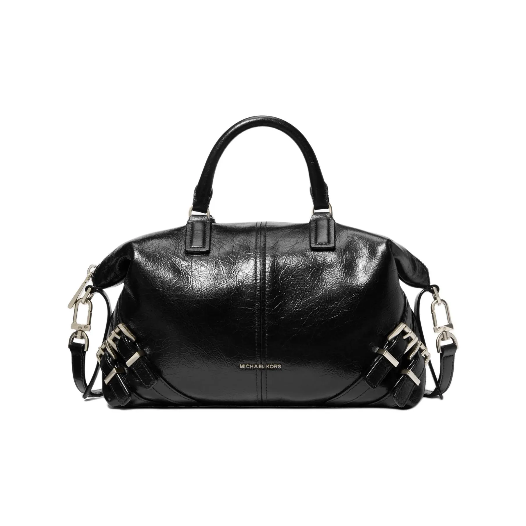 MICHAEL KORS Cow Leather One Shoulder Handbag Trumpets Women's Black