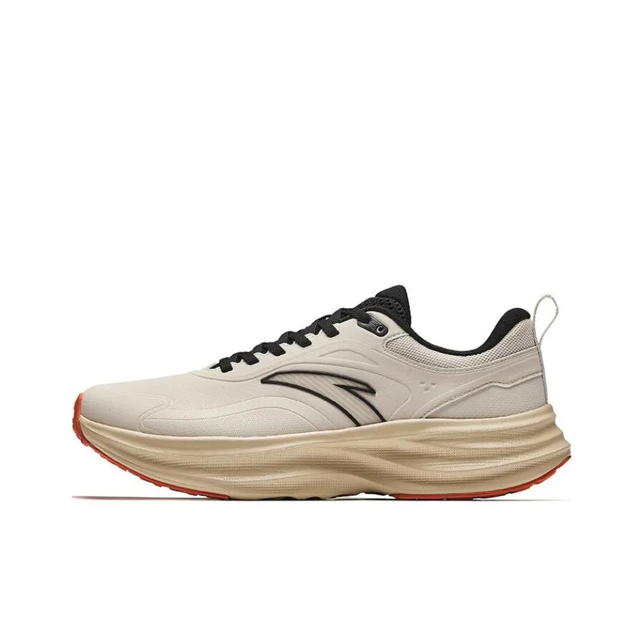 Anta Light Cloud Non-slip Lightweight Low-Top Running Shoes Men's White Black