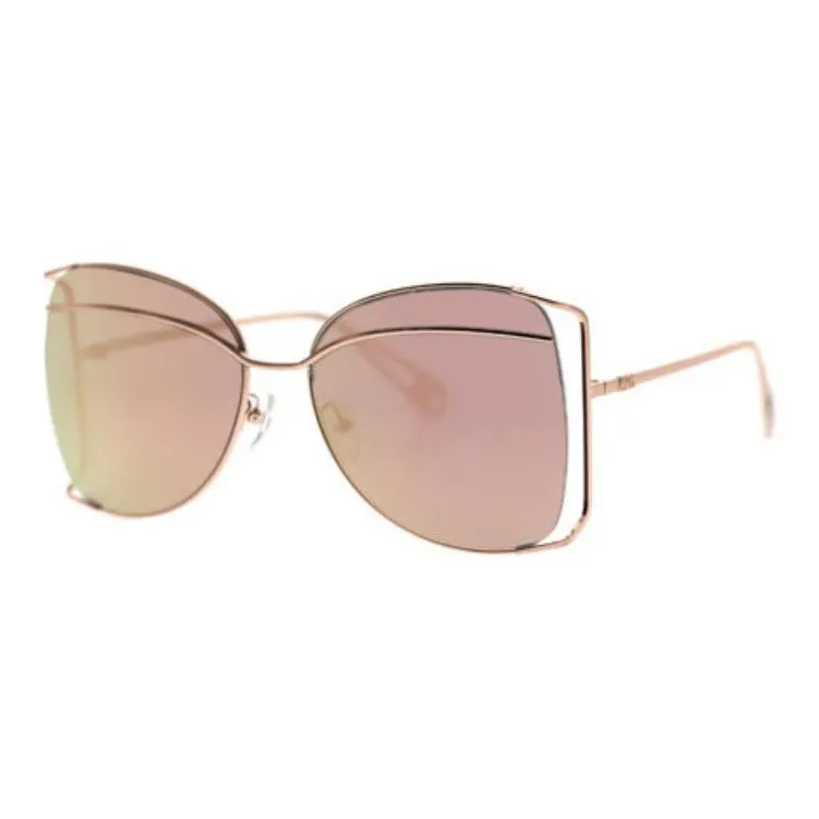 PORTS Металл Гальванизированный Сплав Нерегулярная форма Солнцезащитные очки Женские Розовый