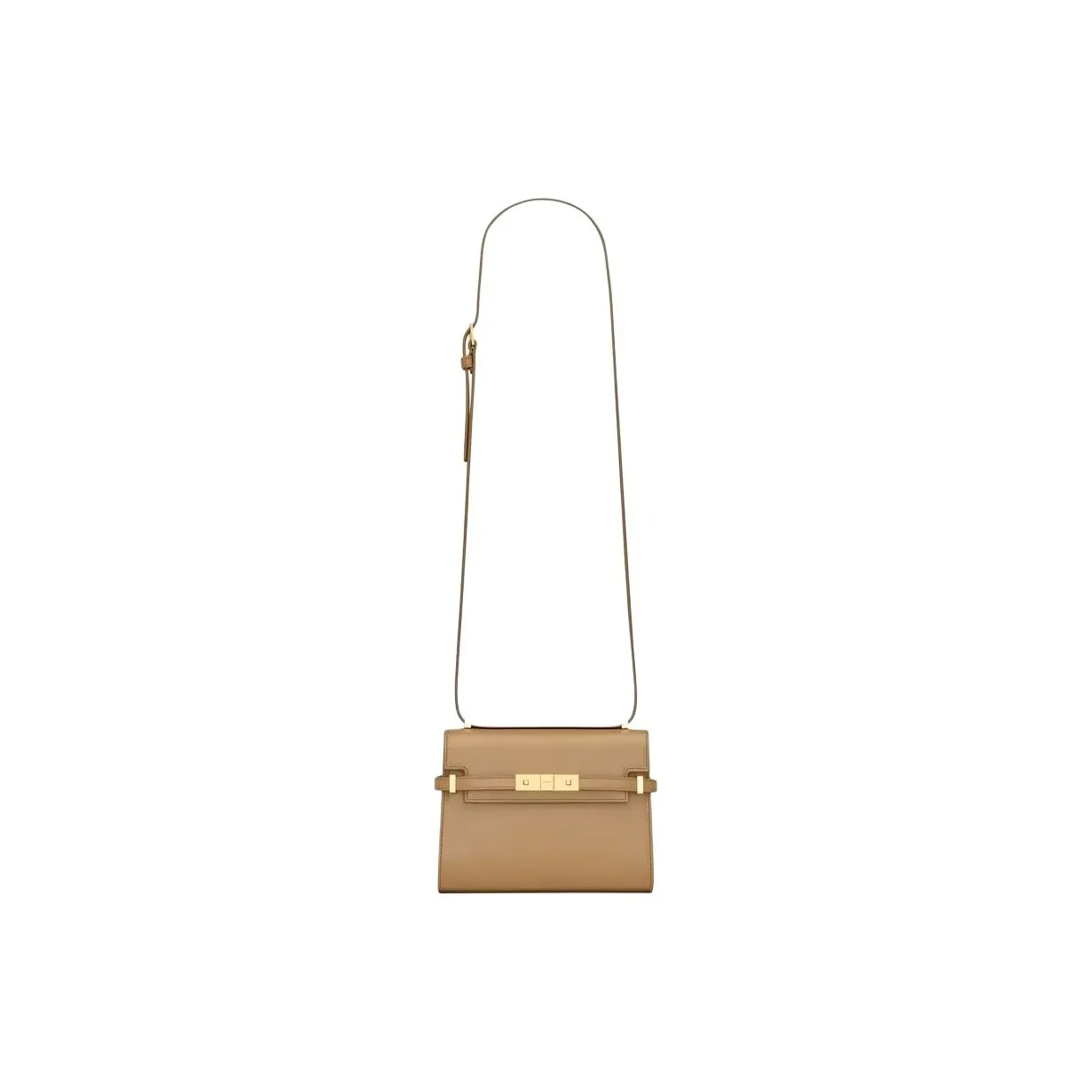 SAINT LAURENT Calfskin Shoulder Bag, Crossbody Bag Mini Women's Natural Brown