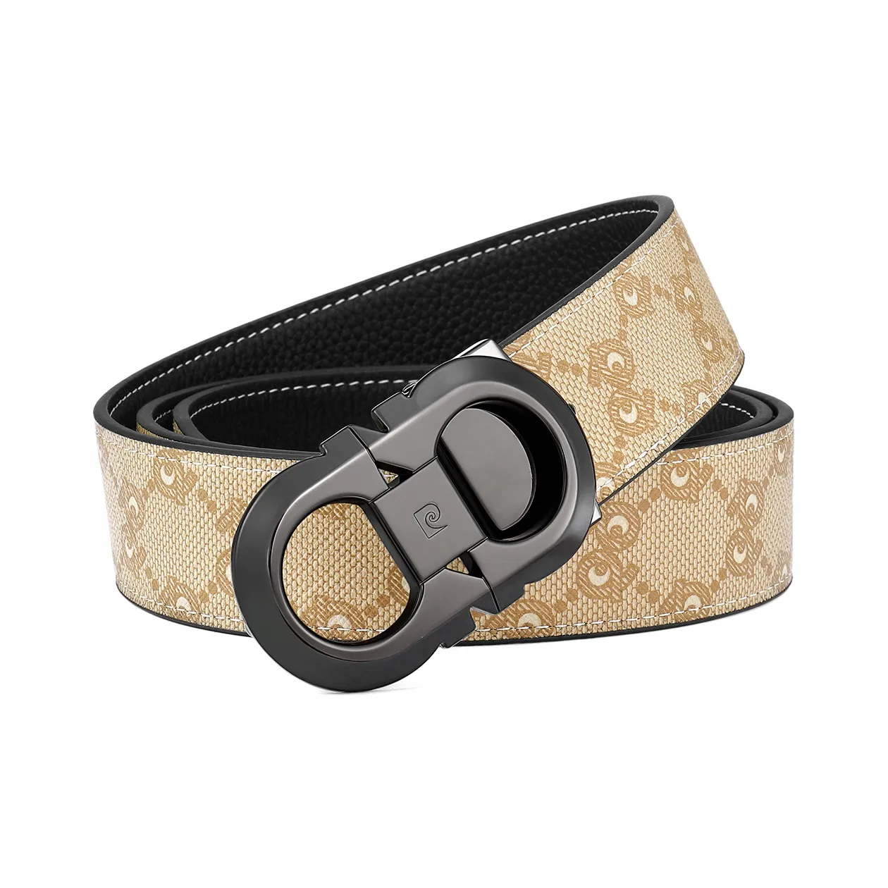 PIERRE CARDIN PVC Мужские Брюки Ремень Мужской Черный 3,45 см