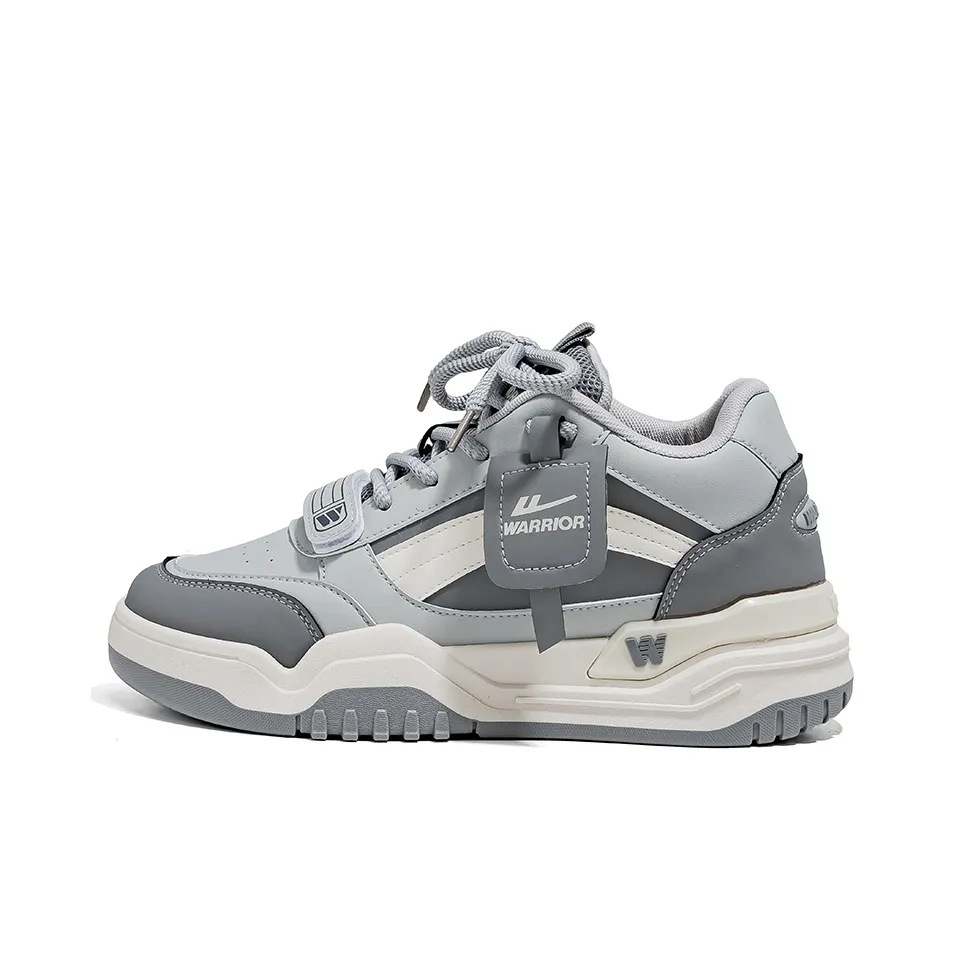 Warrior High Топ Скейтборд Кроссовки Мужские Темно-Серый и Светло-Серый Бежевый