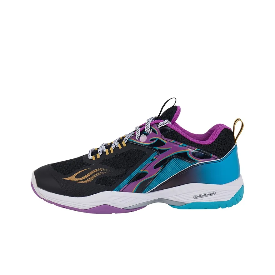 BONNY Master BM Series Cushioning Anti Slip And Wear Resistant Low Top Badminton Shoes Unisex Black Blue