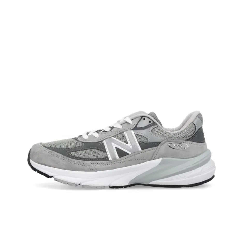 New Balance NB 990 V6 Устойчивый к истиранию Низкий Топ Повседневные Беговые кроссовки Мужские Серые