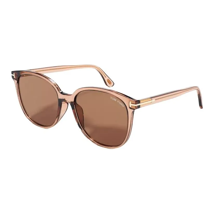 TF Пластиковая оправа Квадратные Солнцезащитные очки Унисекс Коричневый