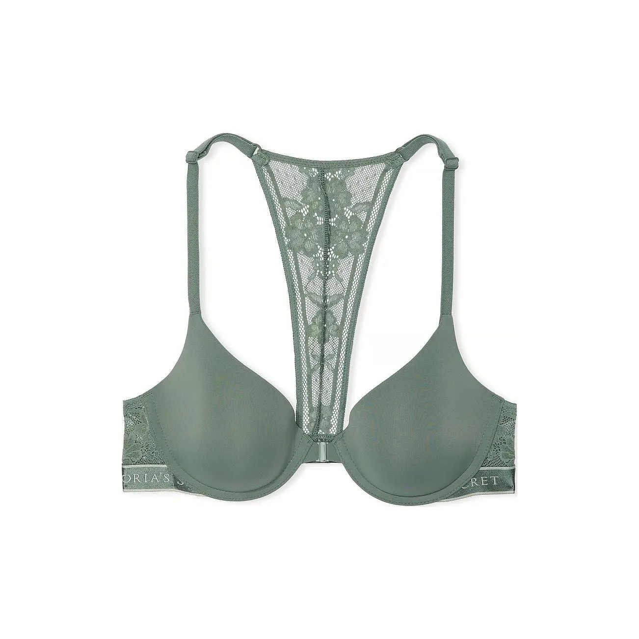 Victoria's Secret The T Рубашка Легко Подкладанная Хлопок Demi Бюстгальтер Выцветший Шалфейный Бюстгальтер Женские Зеленый