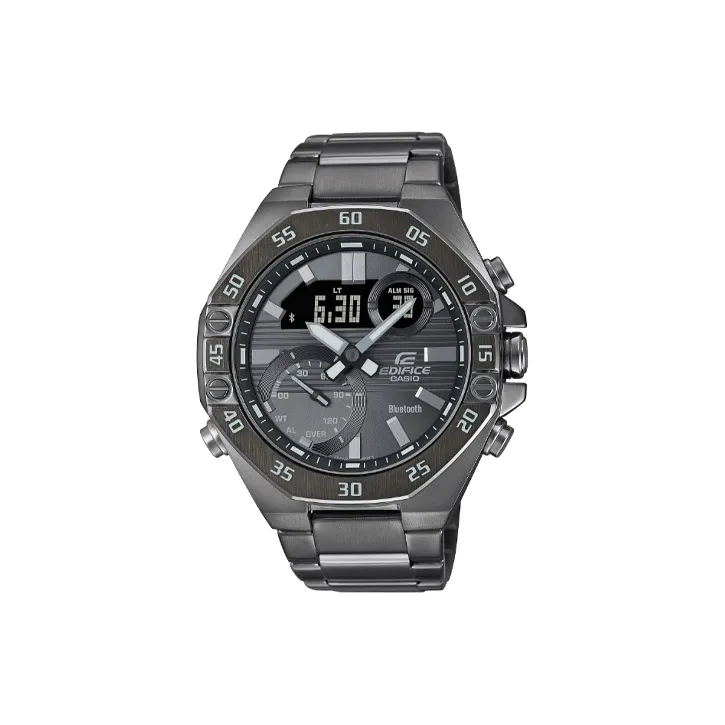 CASIO EDIFICE Collection Кварцевый механизм нержавеющая сталь ремешок мужские часы серый циферблат ECB 10YDC 1B