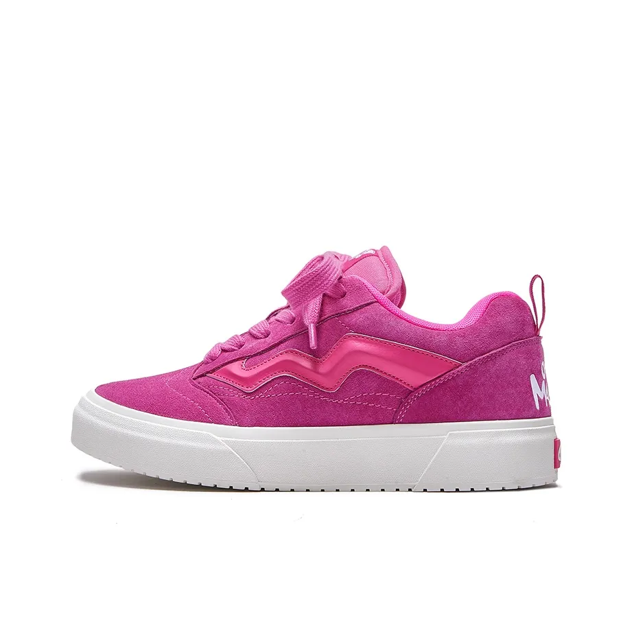 MASONONCE Puffy Shoes Low-Top Skateboard Shoes Women's Dragon Fruit Red