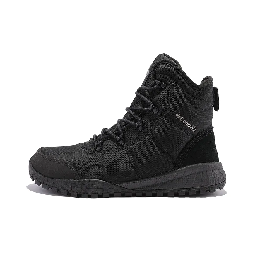 Columbia Anti-Slip And Wear-Resistant Water-Resistant Support Mid-Top Trekking Shoes Men Black