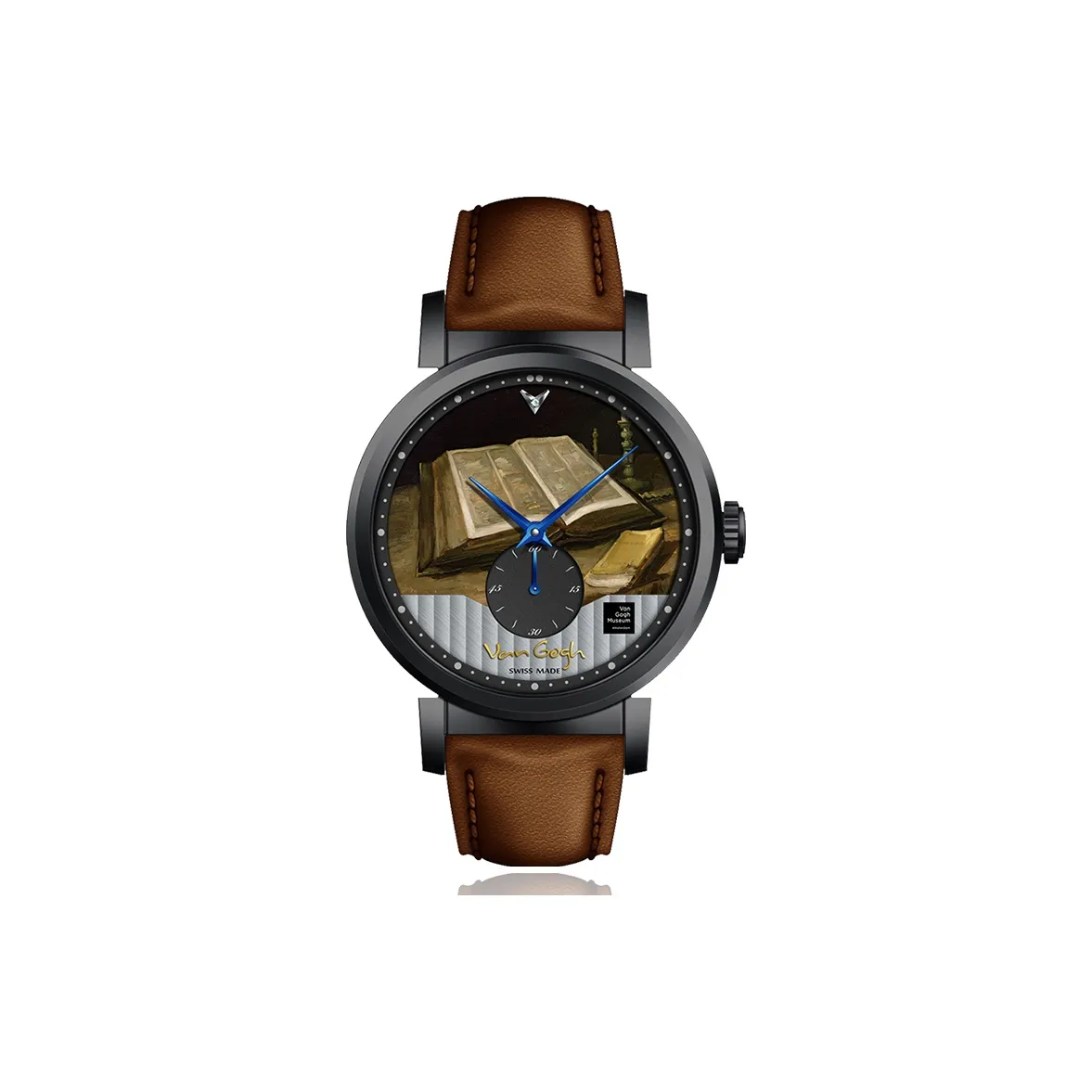 VAN GOGH Мужские часы Кварцевый механизм Естественная кожа Ремешок Многоцветный циферблат Часы