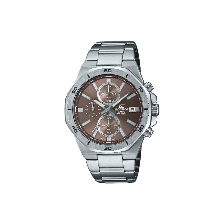 CASIO EDIFICE Кварцевый механизм нержавеющая сталь ремешок мужские часы циферблат часов кофе