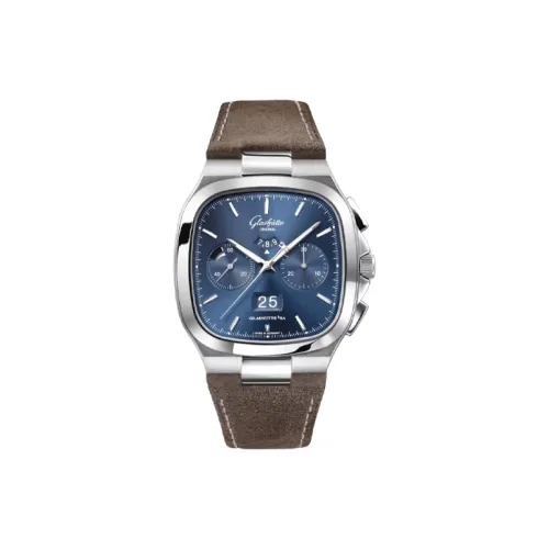 Glashütte Original Автоматический Механический Movement Мужские Винтажные Часы 40mm*40mm Синие