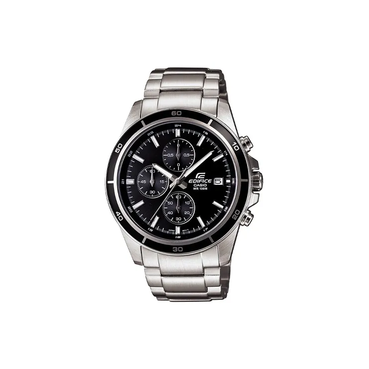 CASIO EDIFICE Кварцевый механизм нержавеющая сталь ремешок часы 48,5мм*43,8мм*11,6мм мужские часы черный циферблат