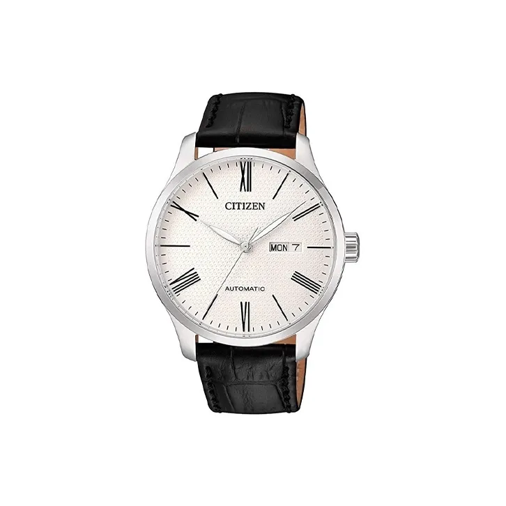 CITIZEN Automatic Mechanical Movement Cowhide Strap Watch 40mm Men's Watch White Dial NH8350 08A