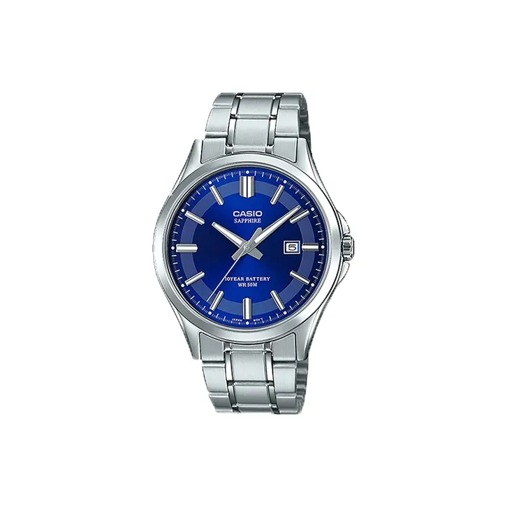 CASIO Vintage Collection Disc Кварцевый механизм Нержавеющая сталь Ремешок Часы Мужские Часы Синий циферблат