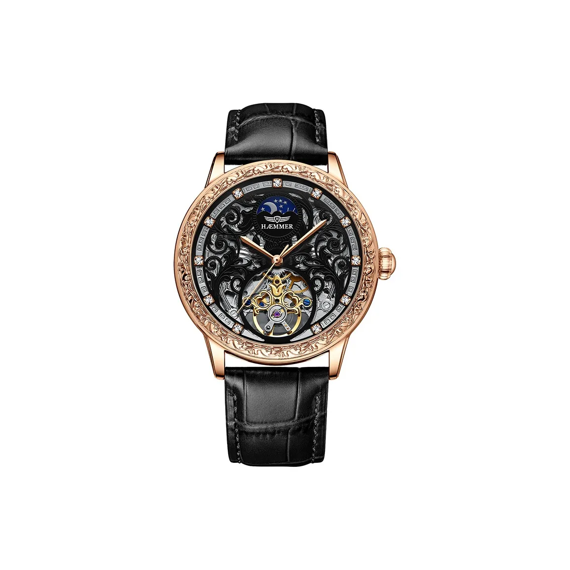 HAEMMER Механические Мужские Часы 43mm*43mm*15mm Черные