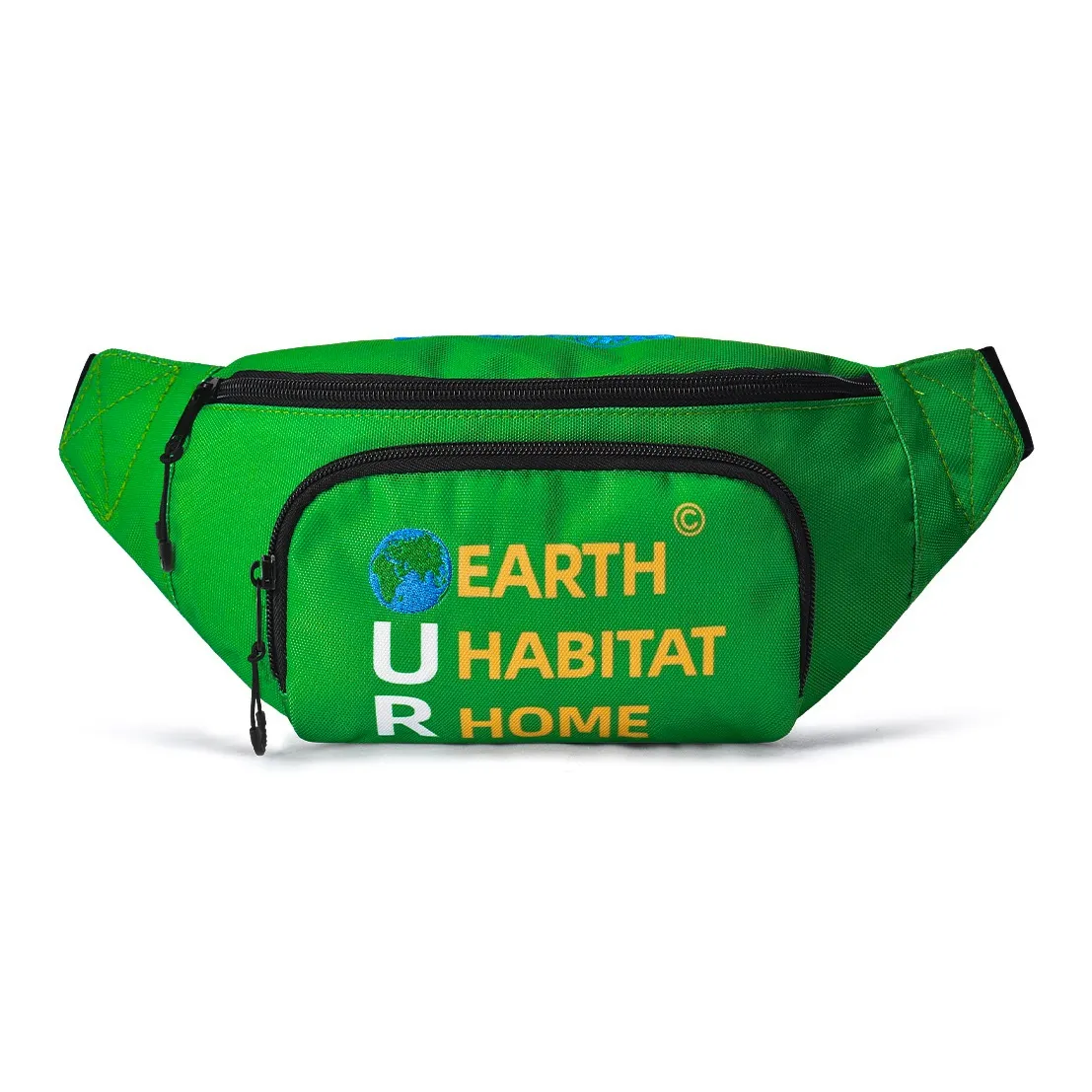 FINITE LOOP Переработанный полиэстер Сумка через плечо Спортивная сумка Слинг-сумка Сумка на пояс Стандартная Унисекс Зеленая