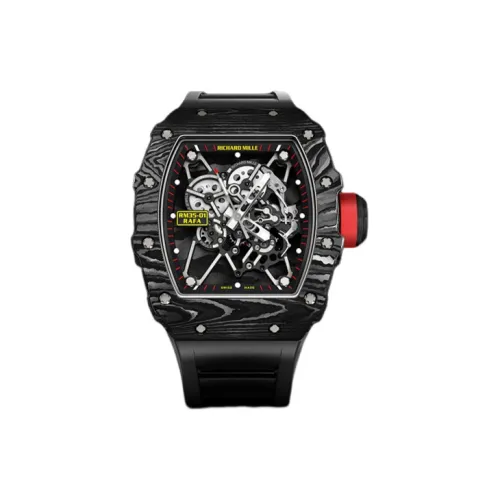 RICHARD MILLE Ручной Механический Движение Мужские Часы 42,7мм*49,94мм Черный