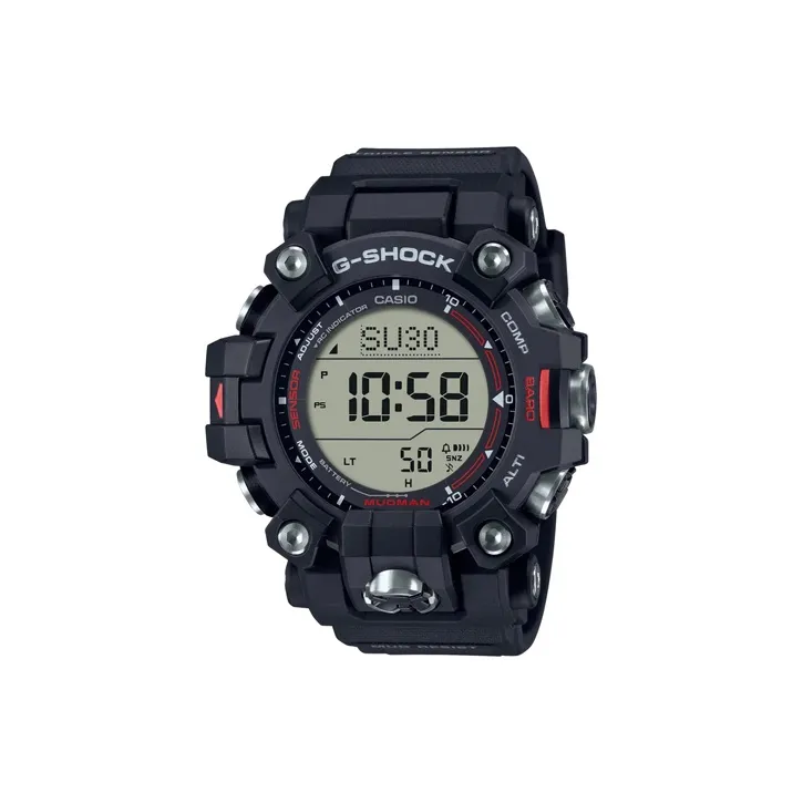 CASIO MASTER OF LAND Series G SHOCK Collection Кварцевый механизм Смольный ремешок Часы Мужские с серым циферблатом
