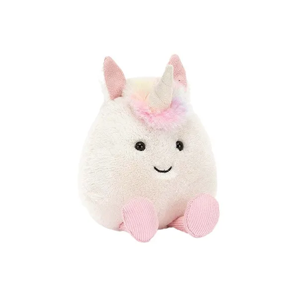JELLYCAT Mythical Animal Collection Amuseabean Кукла Единорог Плюшевая 10 см Высота в Сидячем Позе