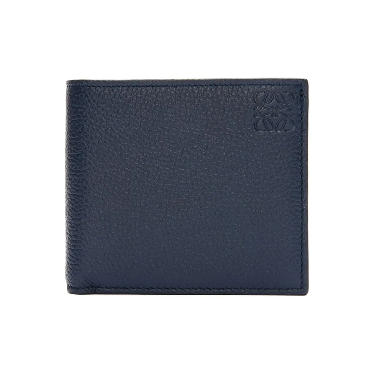 LOEWE Soft Grain Calfskin Wallet Men Dark Marine Blue
