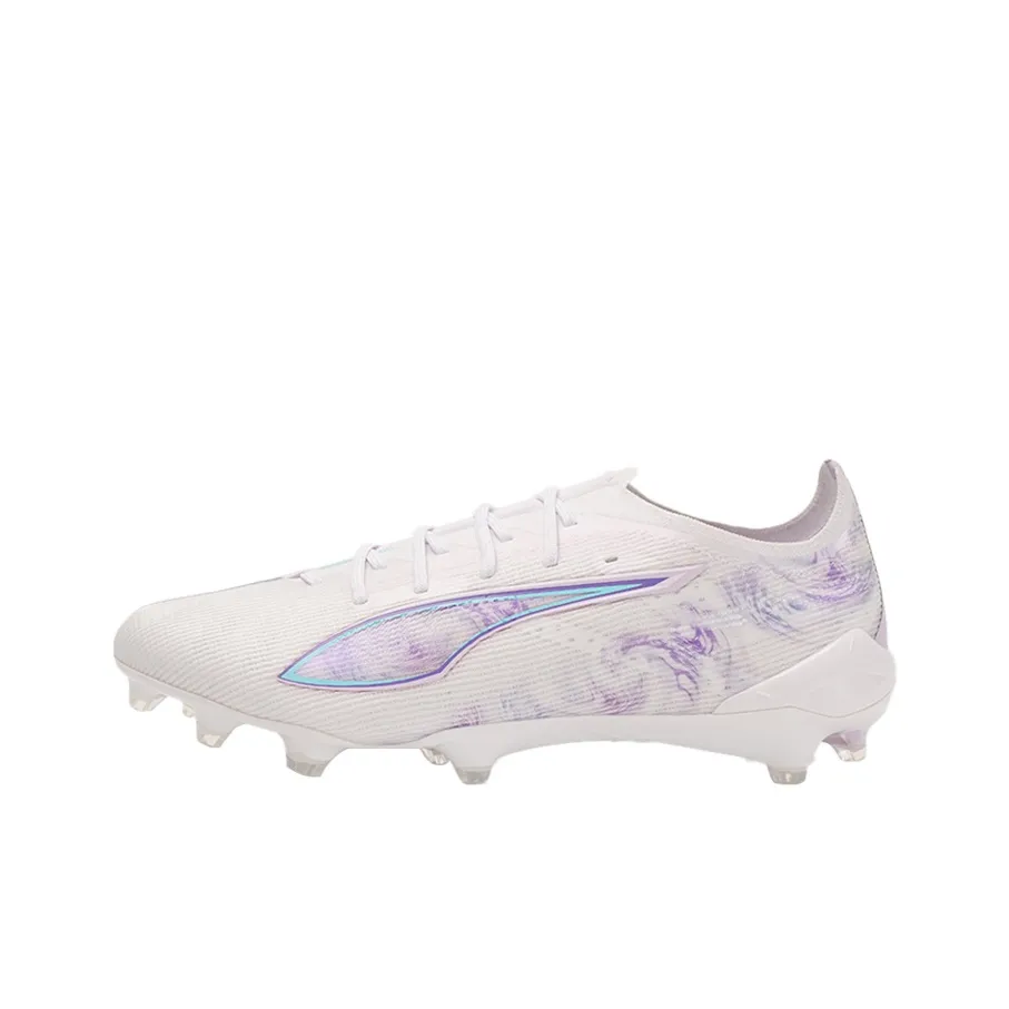PUMA Ultra 5 Collection Natural Ground Soccer Shoes Unisex White Purple