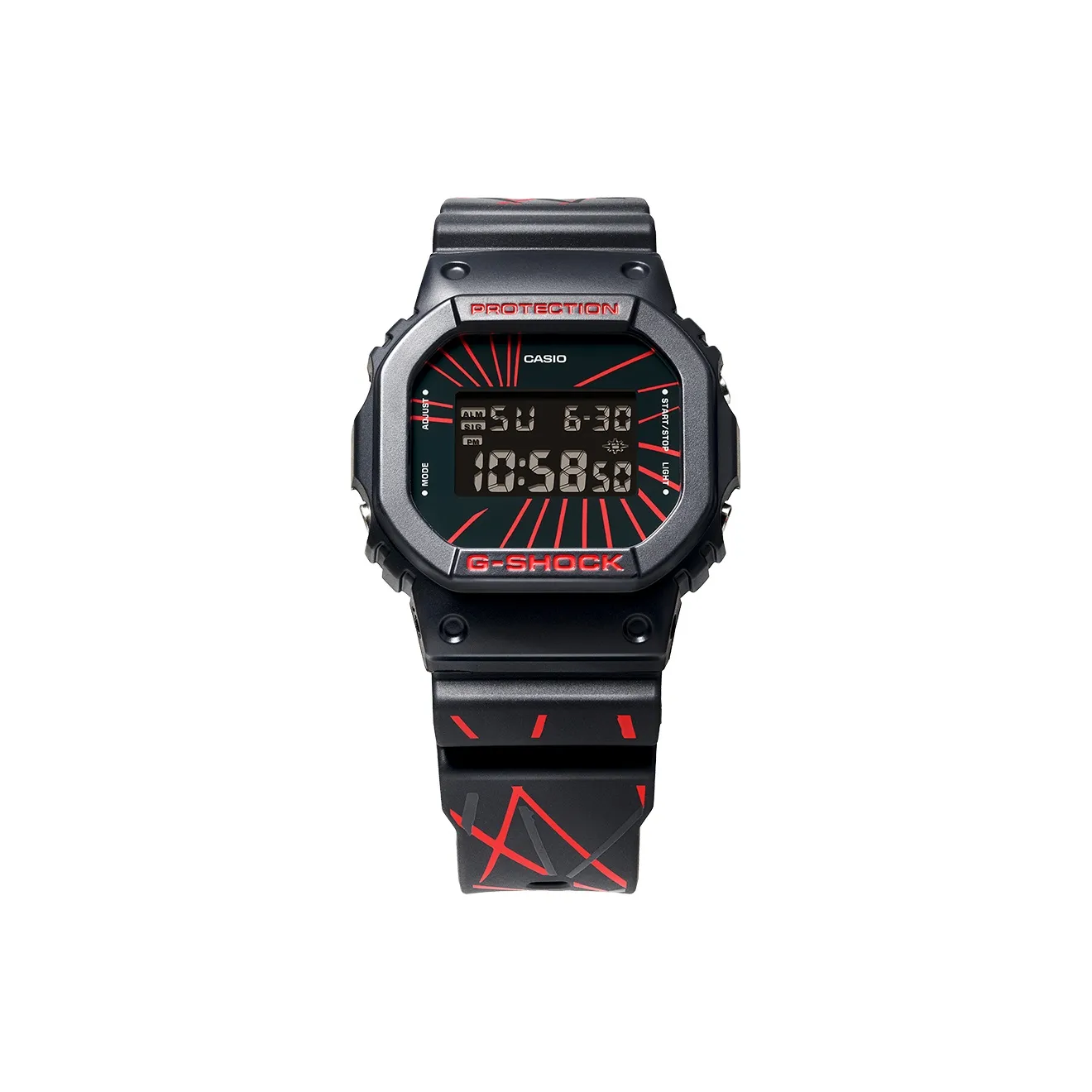 CASIO G Squad Series Кварцевый механизм Смольный ремешок Часы Мужские Черный циферблат