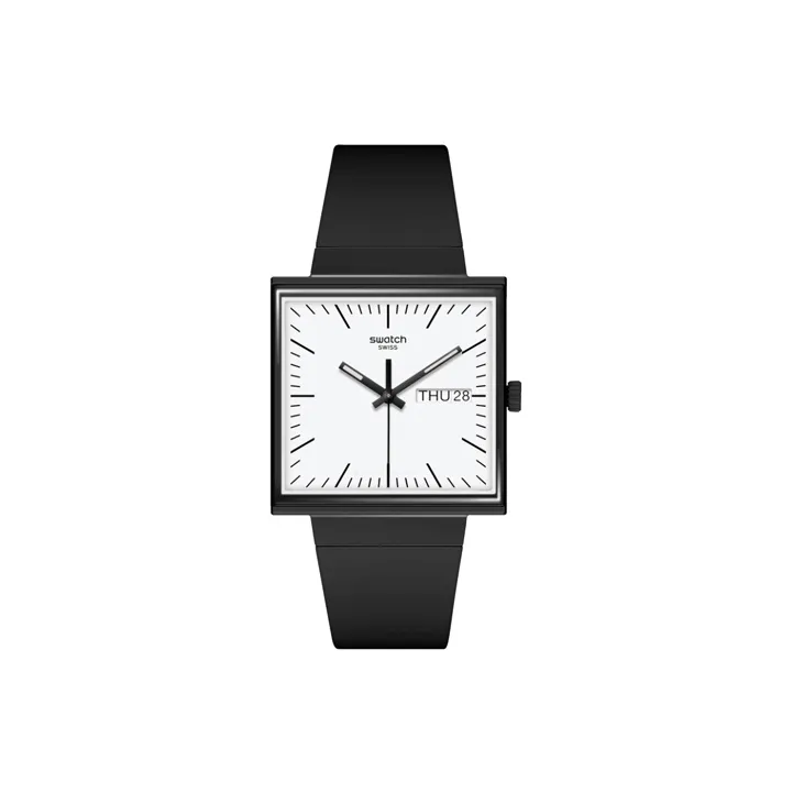 Swatch Quartz Movement Унисекс Часы 41,8mm*41,8mm*10,5mm Белые