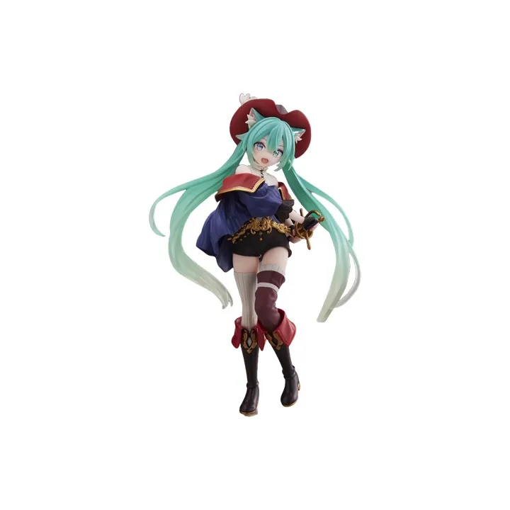 TAITO VOCALOID Hatsune Miku, Fairy Tale Realm, Cat In Boots Blue Bonus Gifts 18cm