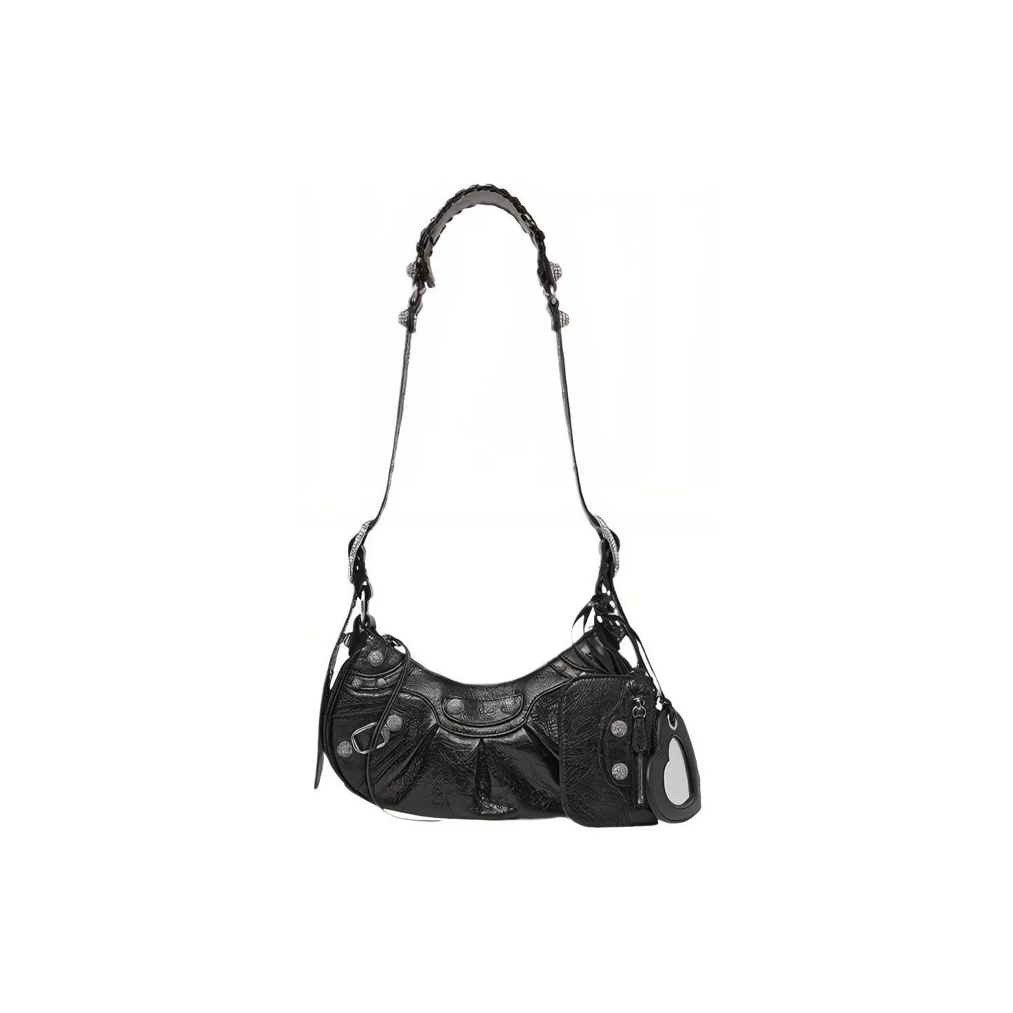 Balenciaga Le Cagole Shoulder Bag Xs Rhinestones Black