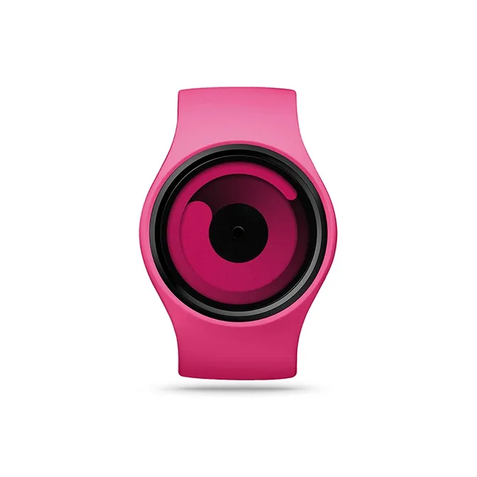 ZIIIRO Кварцевый механизм Унисекс Немецкий язык Наручные часы Красный Циферблат часов Нержавеющая сталь Чехлы для часов GRAVITY