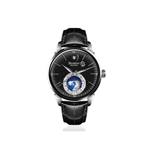 BEHRENS Автоматический Механический Movement Мужские Часы 42mm*42mm*13mm Черные