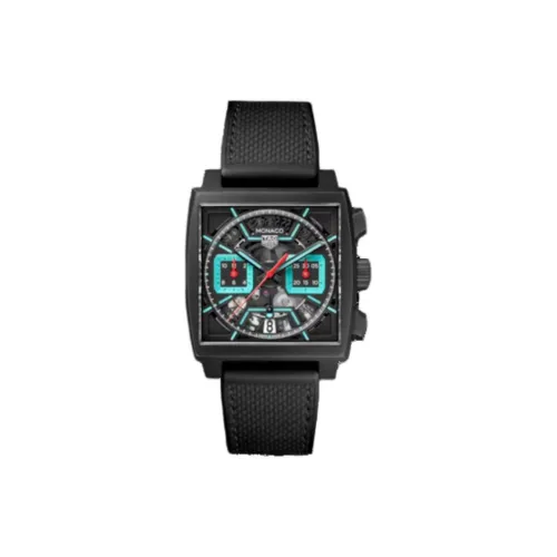 TAG HEUER Автоматический Механический Movement Мужские Часы Monaco Collection 39mm*13,8mm Черные
