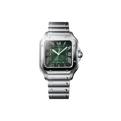 CARTIER Автоматический Механический Movement Мужские SANTOS DE Часы 39,8 мм Зеленые