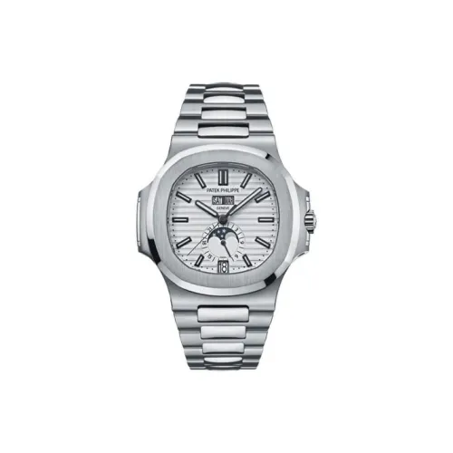 PATEK PHILIPPE Автоматический Механический Movement Мужские Спортивно-Элегантные Часы NAUTILUS Series 40,5 мм Серебряные