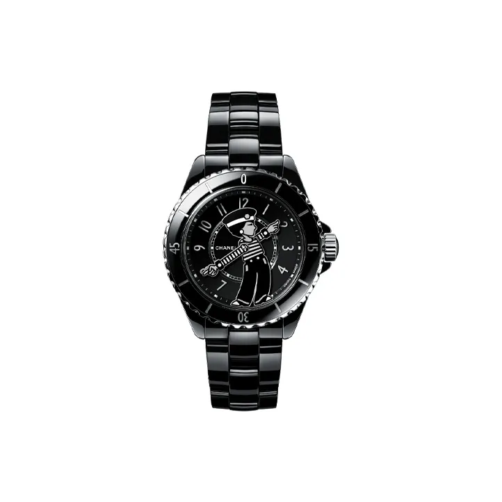 CHANEL J12 Collection Wrist Watch Automatic Mechanical Movement Ceramic Strap 38mm Black Dial Women's Watch