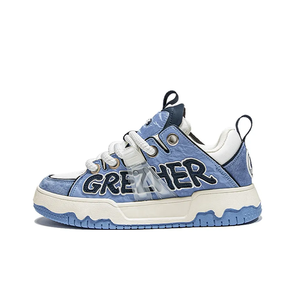 GREZHER Поддержка Устойчивость к истиранию Легкий Низ Резистентный Низкий Топ Скейтборд Кроссовки Унисекс Каролина Синий