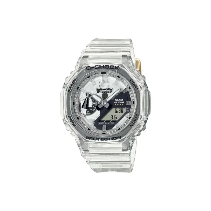 CASIO Liquid Crystal Analog Dual Display Series G SHOCK Collection 40 Anniversary CLEAR REMIX Кварцевый механизм