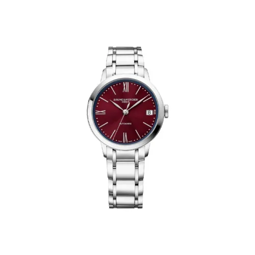Baume & Mercier Автоматический Механический Движение Женские Часы Classima Collection 34,4 мм Красные