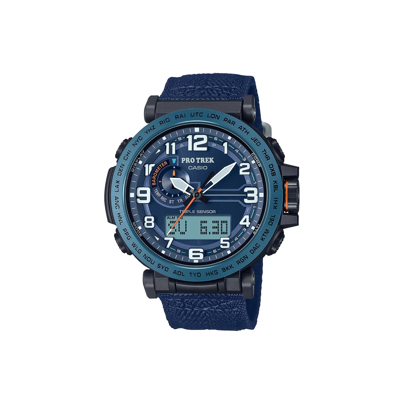 CASIO PROTREK Mountaineering Collection Кварцевый механизм Смольный ремешок Часы Мужские Черный циферблат