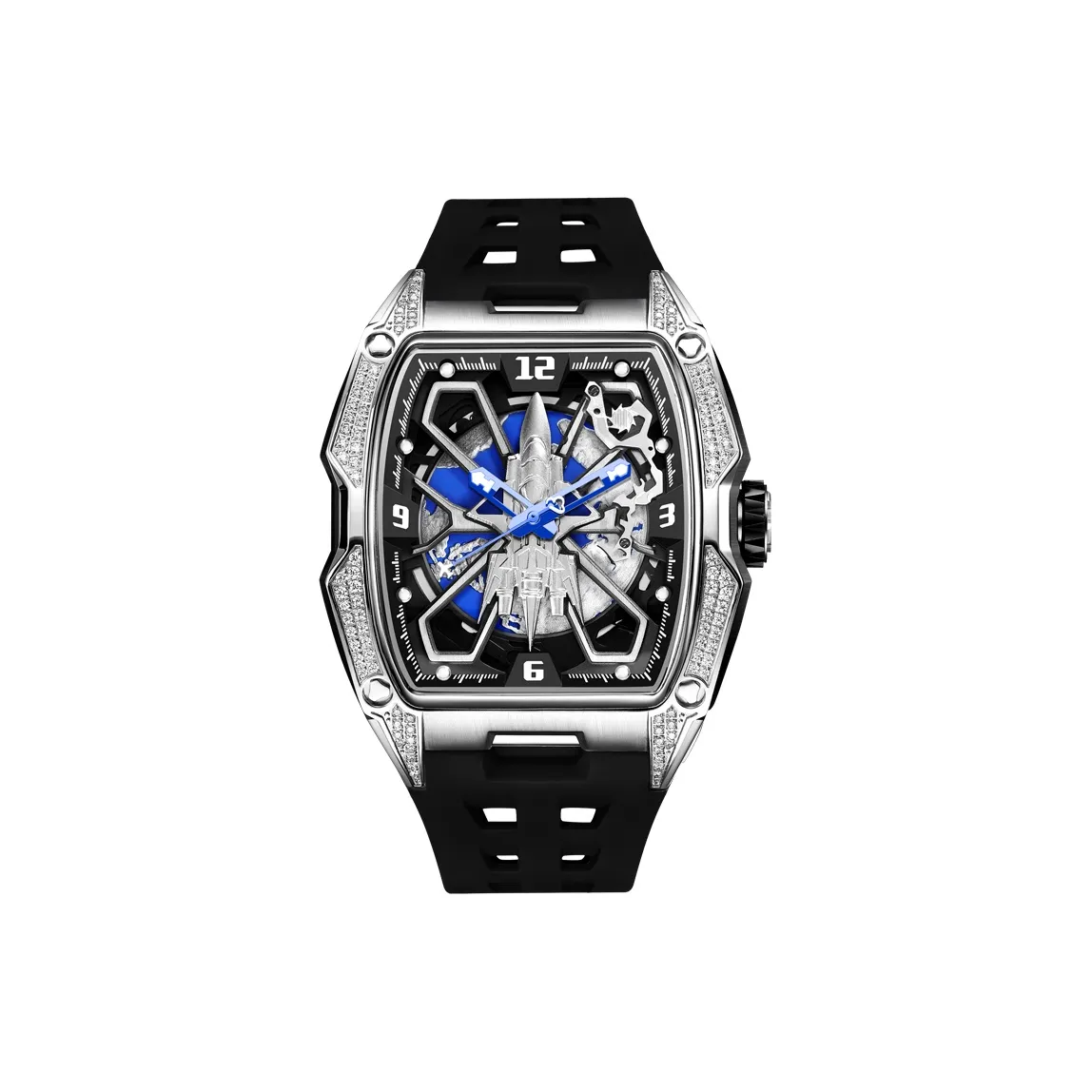 HANBORO Механические Мужские Часы 52mm*42mm*13,5mm Скелет