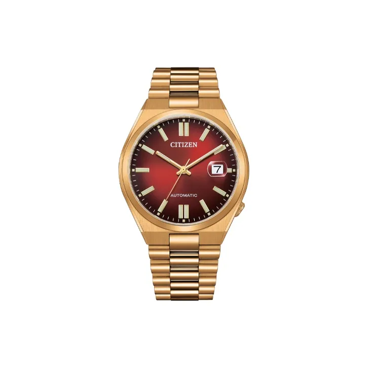 CITIZEN Automatic Mechanical Movement Stainless Steel Strap Watch 40mm Unisex Red Watch Dial NJ0153 82X