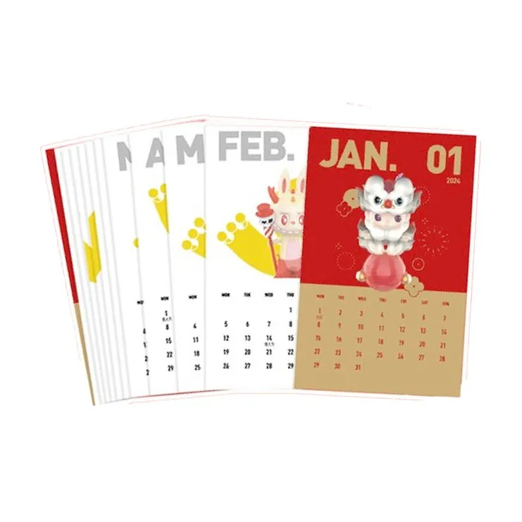 POP MART Коллаборация Edition Дракон'S Chant Приносит Удачи 2024 Праздник Весны Календарь Trend Основанные Продукты