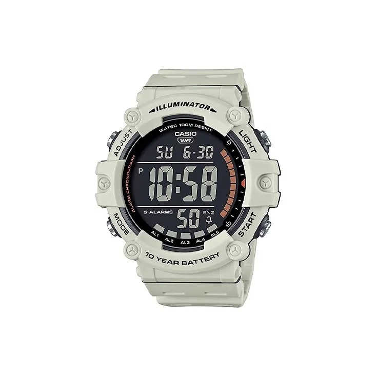 CASIO Standard Series Кварцевый механизм Смольный ремешок Часы Мужские Черный циферблат