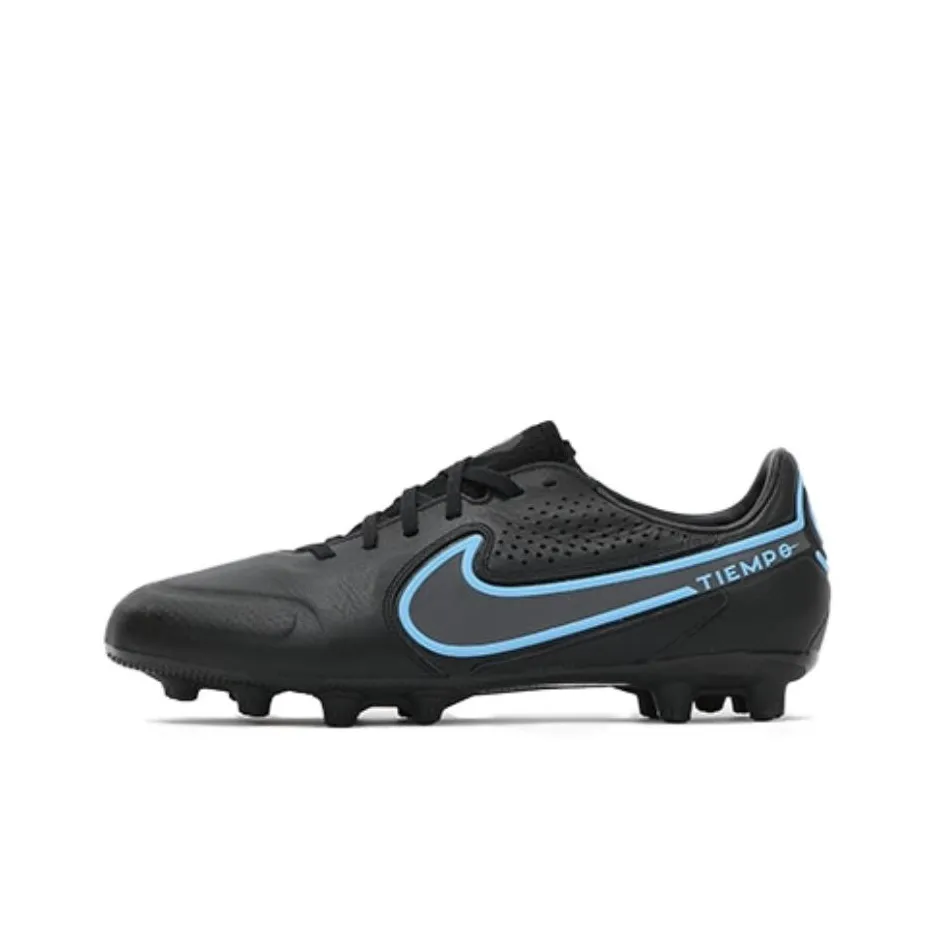 Nike Tiempo Legend 9 HG Твердый Ground Природная трава Противоскользящие Устойчивые к истиранию Футбольные бутсы Мужской Черный