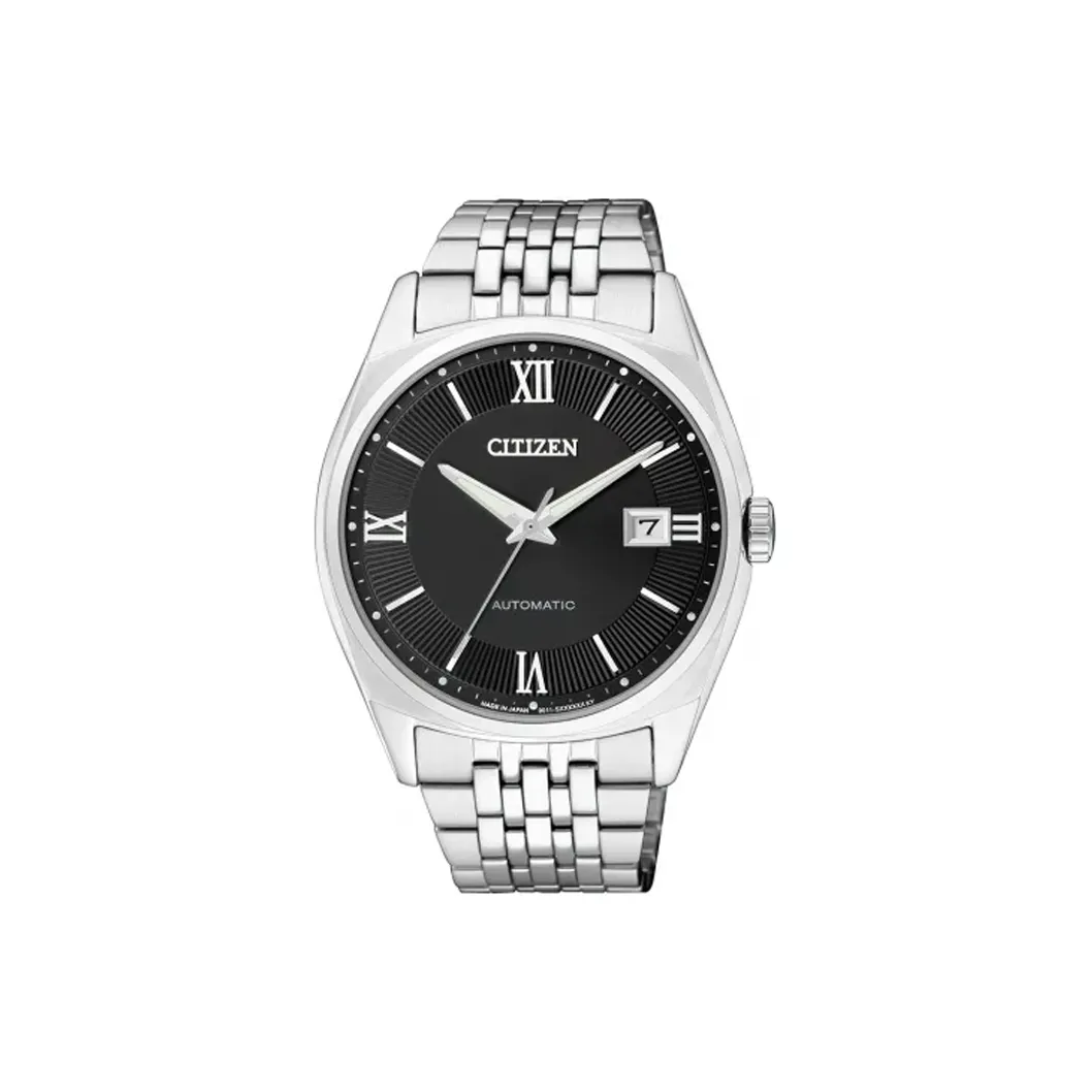 CITIZEN Механический механизм часы с ремешком из нержавеющей стали 41 мм 43 мм черный циферблат мужские часы
