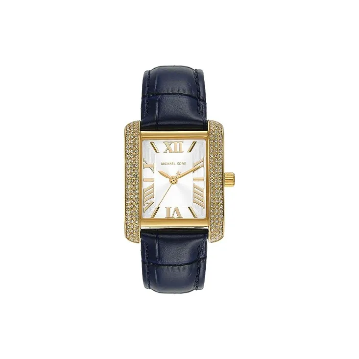 MICHAEL KORS Наручные часы Кварцевый механизм Кожаный ремешок 33 мм Серебристый циферблат Женские часы