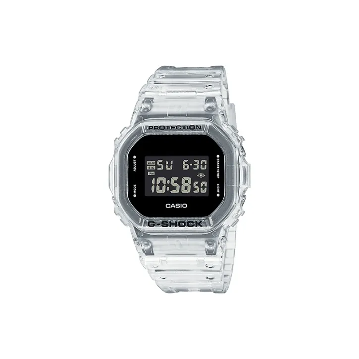 CASIO SQUAD Series SHOCK Ice Resilience Collection Кварцевый механизм Смольный ремешок Часы Мужские Черный циферблат