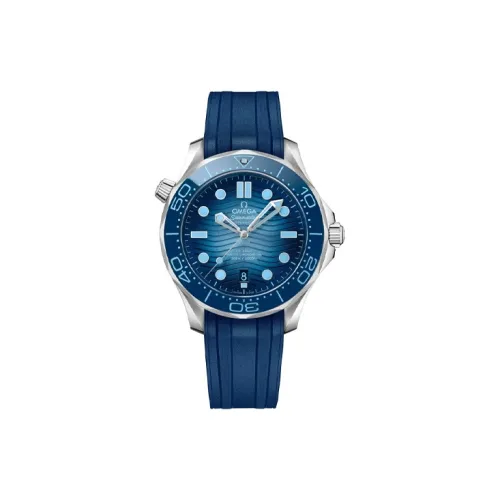 OMEGA Автоматический Механический Movement Мужские Seahorse Series 300m Плавательные Часы 42 мм Синий